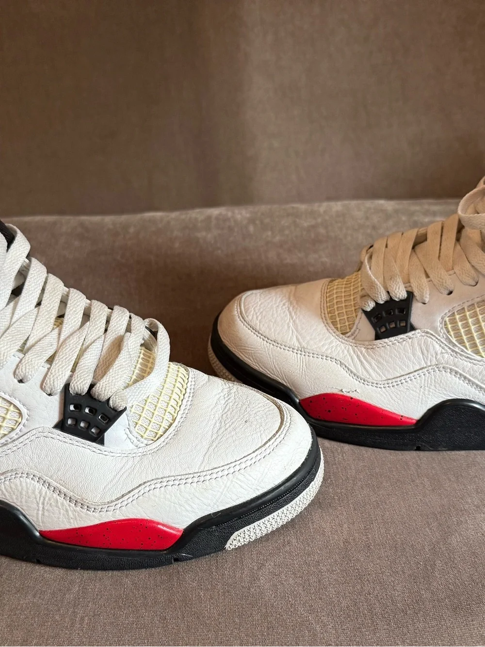 Jordan Men’s White/Red/Black Sneakers